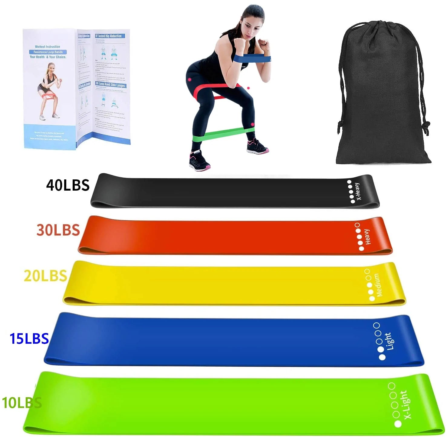 Resistance Band Set: Home Gym Fitness Training